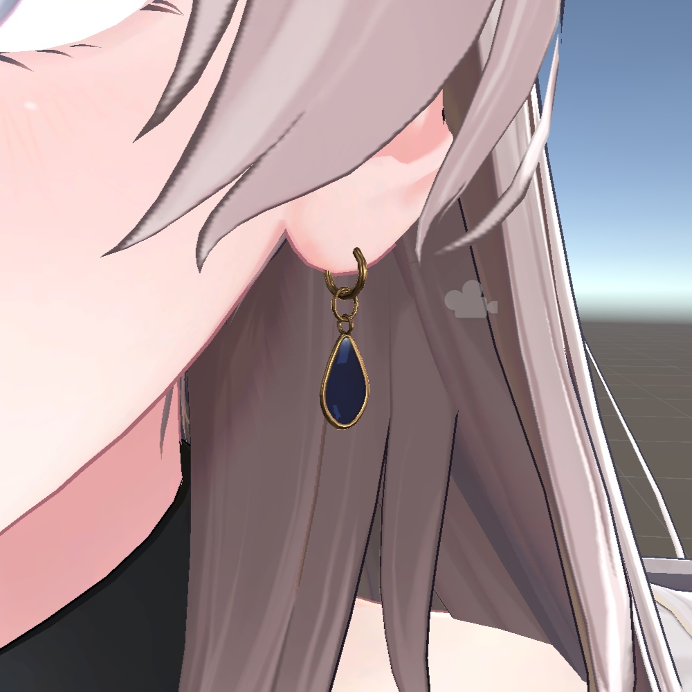 【VRC対応】ガラスイヤリング