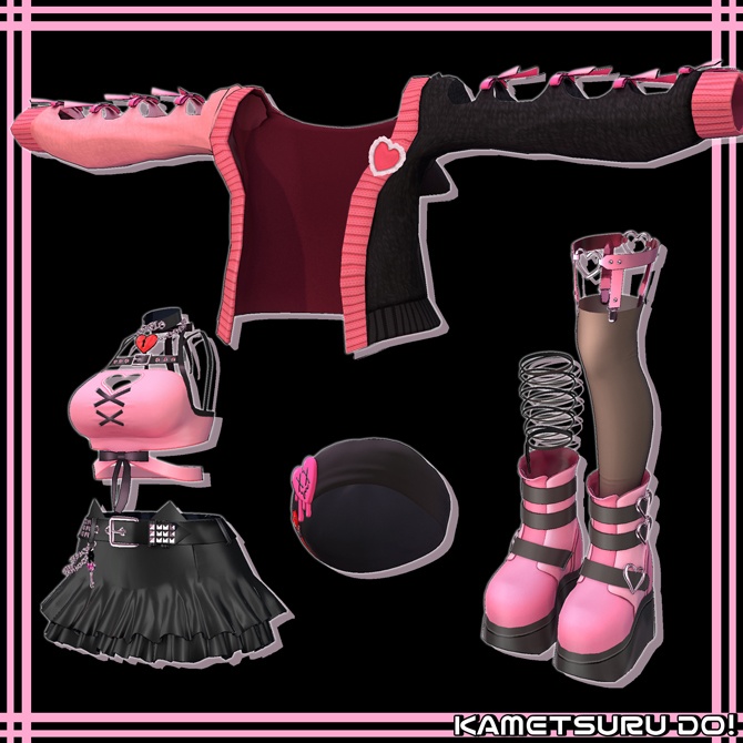 【桔梗・セレスティア・舞夜・萌用】❤ゆるパンクコーデ❤【衣装】