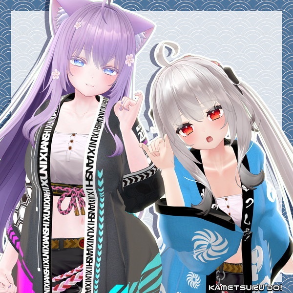 【4アバター対応】お祭り はっぴぃセット【衣装】