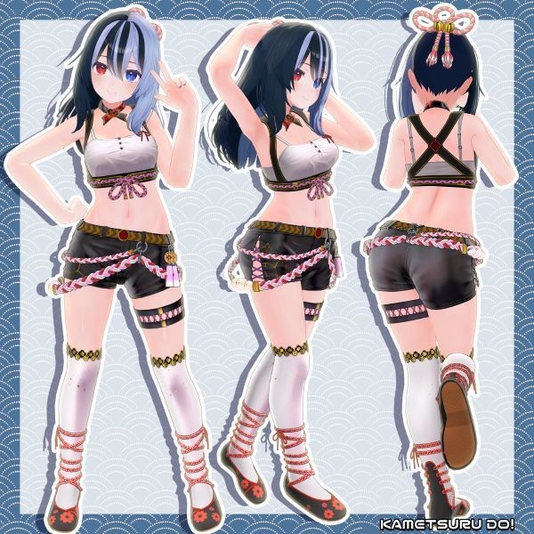 【4アバター対応】お祭り はっぴぃセット【衣装】