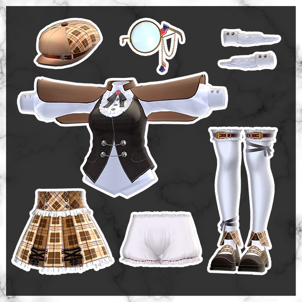 【5アバター対応】Novice Detective【衣装】