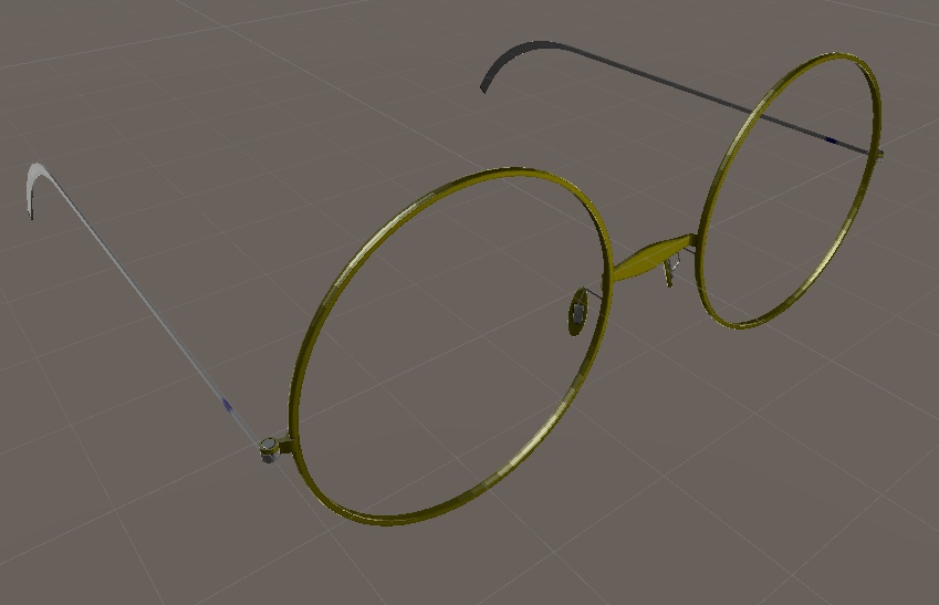 アンティーク風 丸眼鏡 VRchat向けアクセサリ