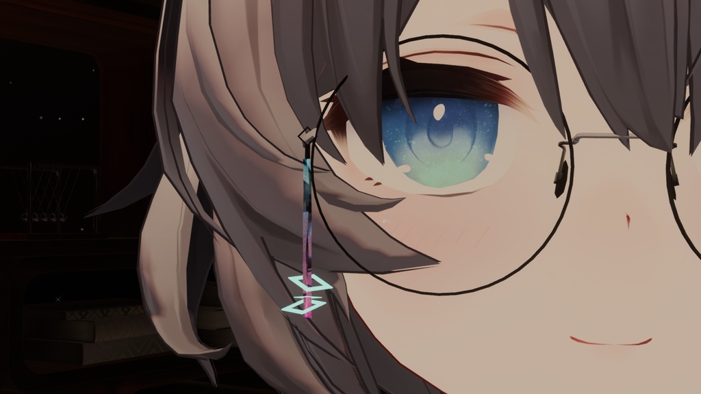 丸眼鏡 round glasses VRChat向けアクセサリ