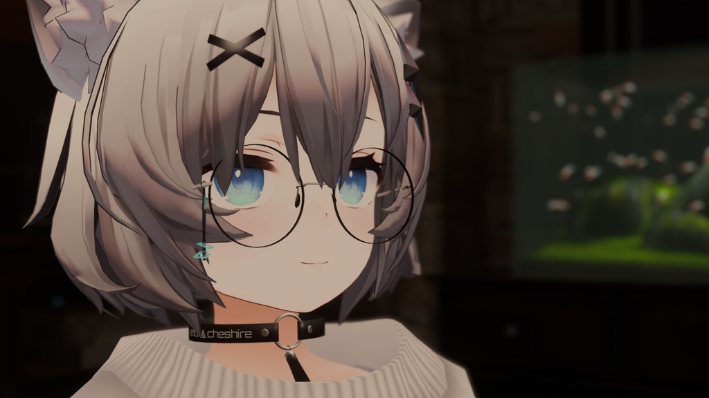 丸眼鏡 round glasses VRChat向けアクセサリ