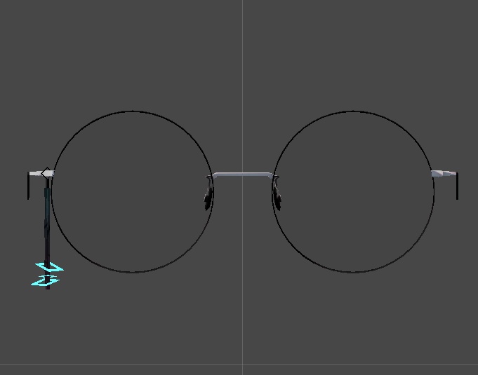 丸眼鏡 round glasses VRChat向けアクセサリ