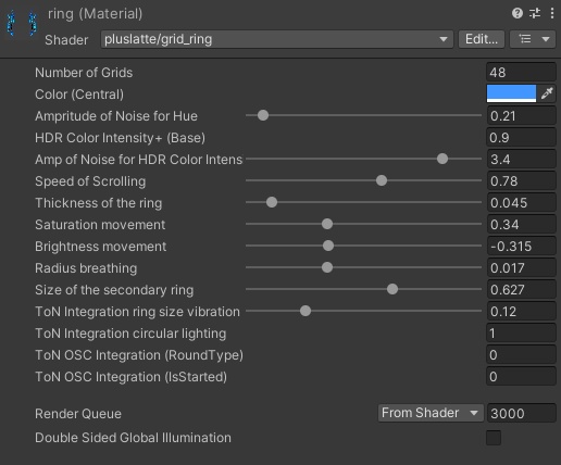 【ToNSaveManager OSC対応】【AudioLink対応】グリッドリング2 VRChat向けアクセサリ