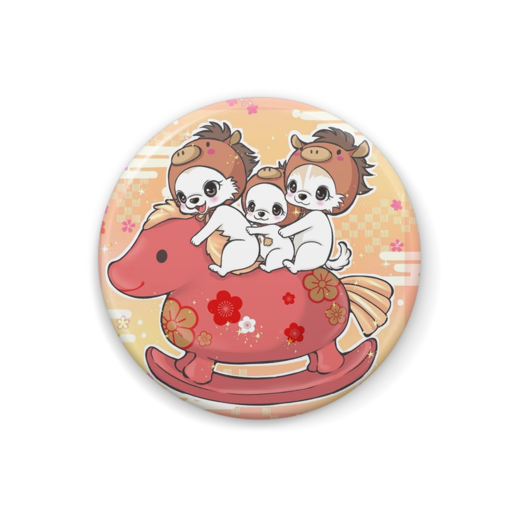 幸せを運ぶチョピナル　缶バッジ　