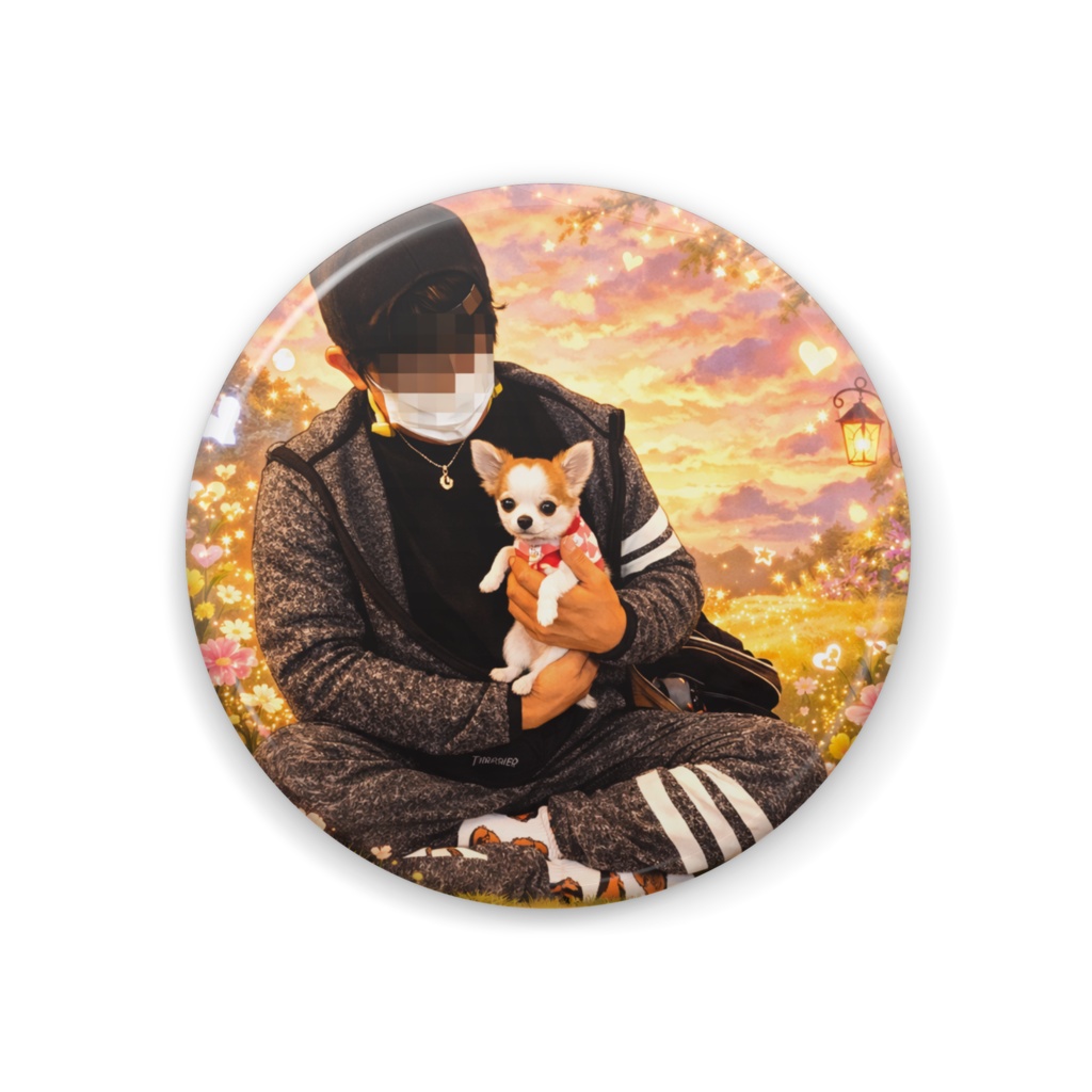 今日から家族だよティーちゃん　缶バッジ