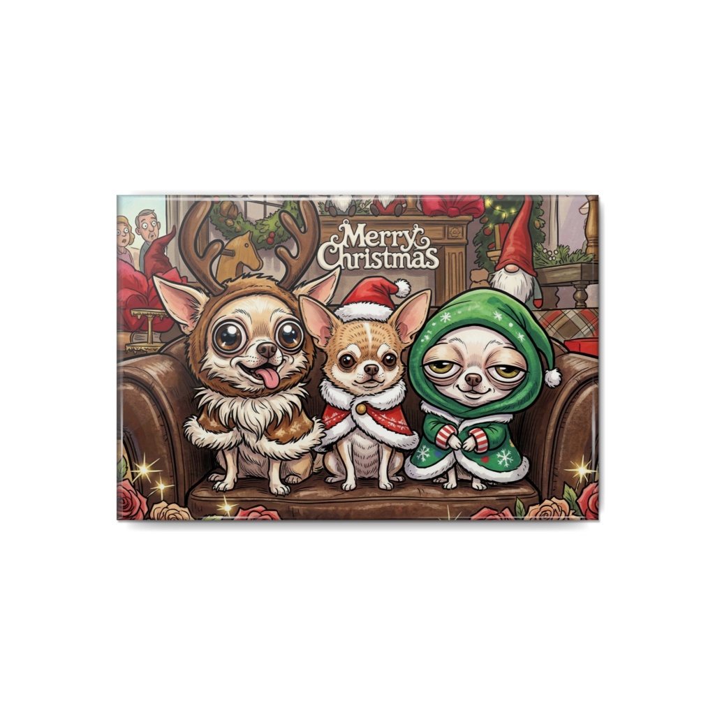 ３つの陽だまり　面白イラストバージョン缶バッジ