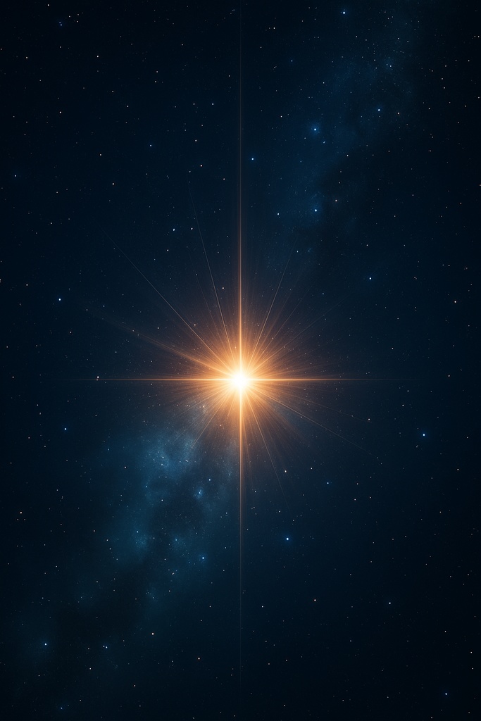 宇宙の中心に輝く一筋の光|星空・神秘的背景素材(AI生成・商用利用可)