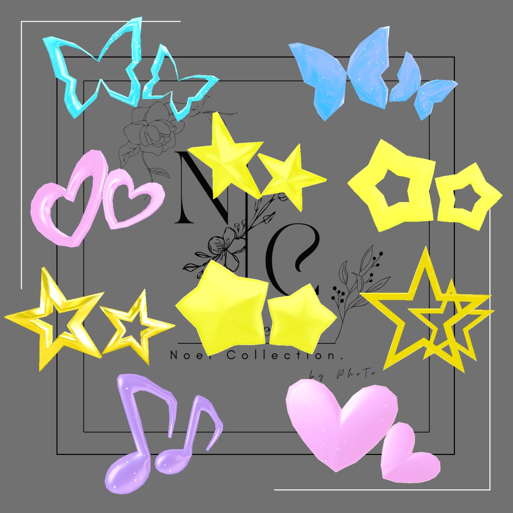 【Free】『Shape Set』シェイプアクセサリー10点セット