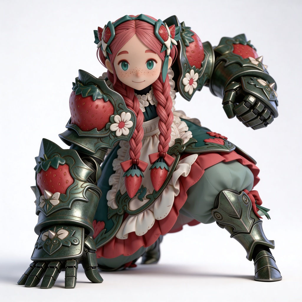 苺x戦士 (Strawberry Warrior) - 3Dプリント用STLデータパック