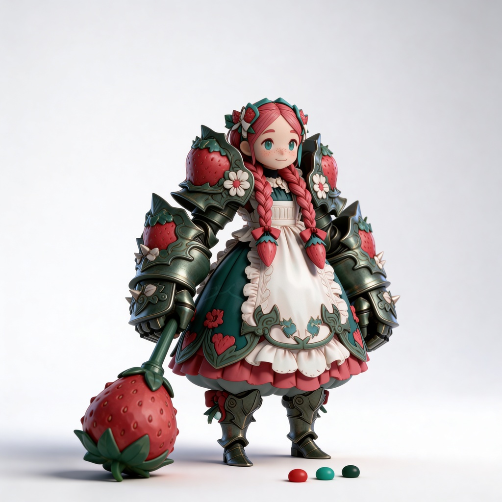 苺x戦士 (Strawberry Warrior) - 3Dプリント用STLデータパック