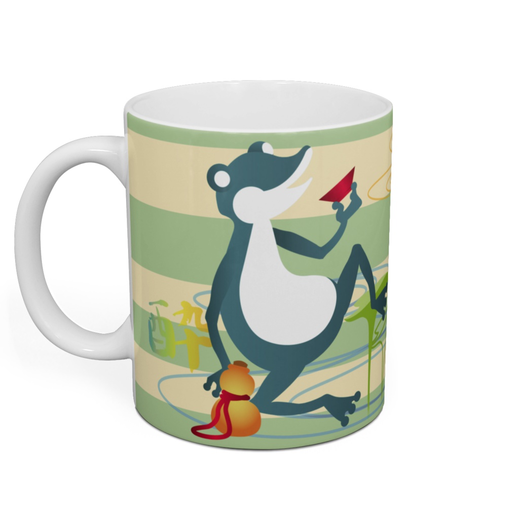 宵酔カエル ストライプ マグカップ