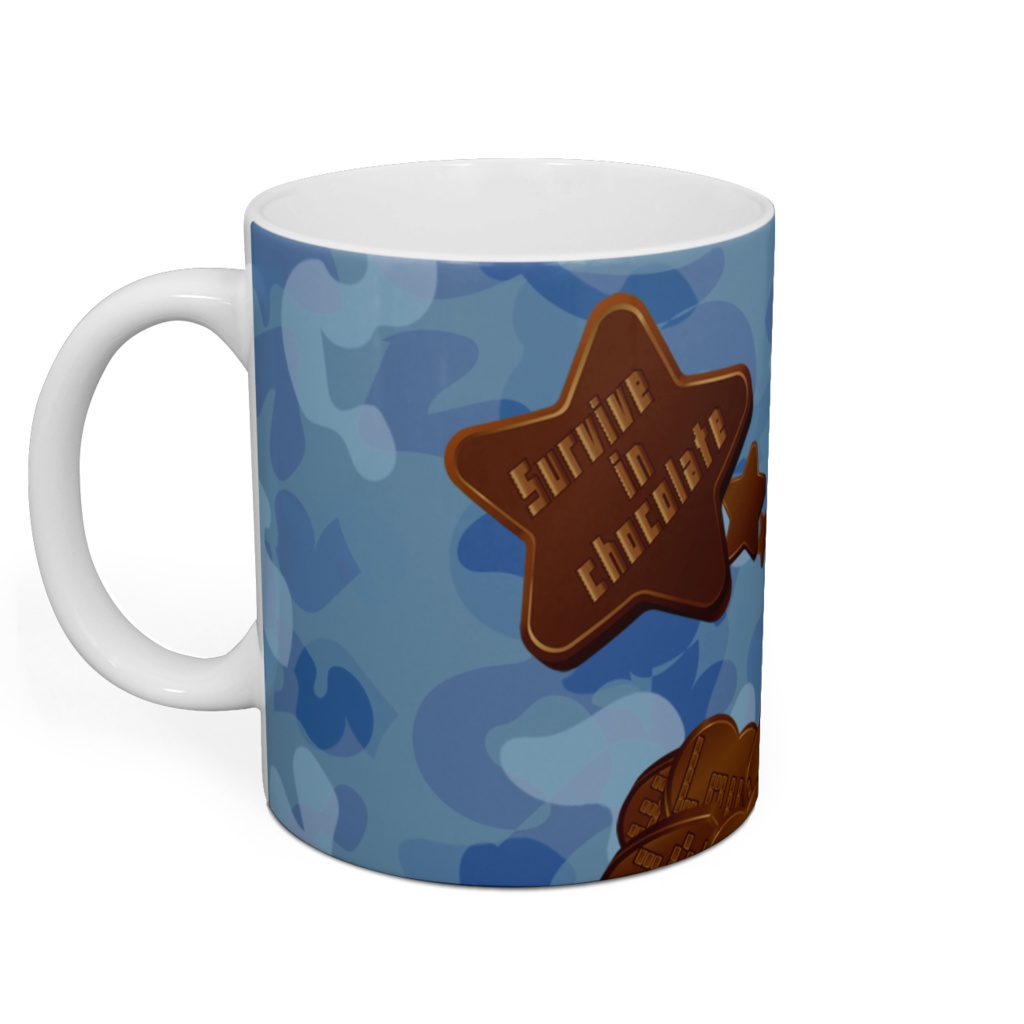 クマチョコ 青 マグカップ