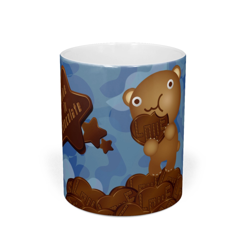 クマチョコ 青 マグカップ