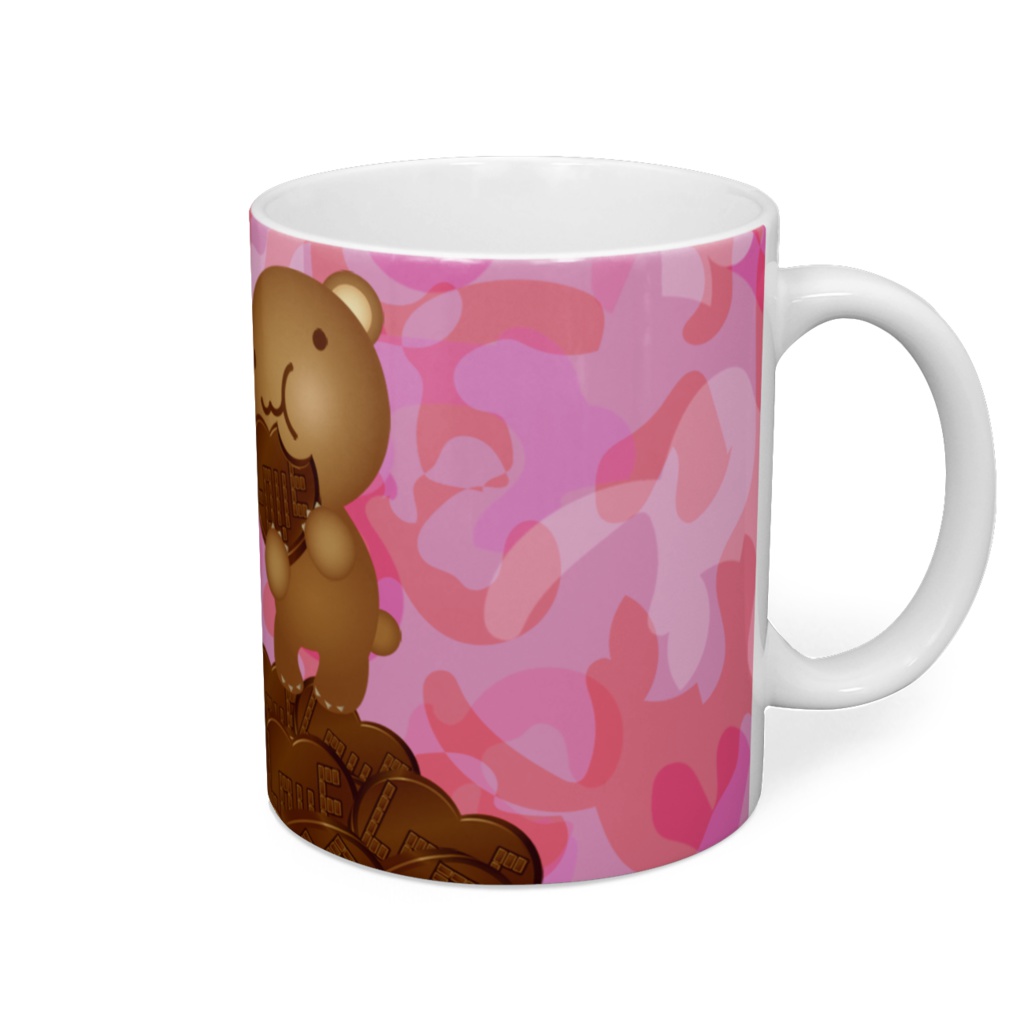 クマチョコ 桃 マグカップ