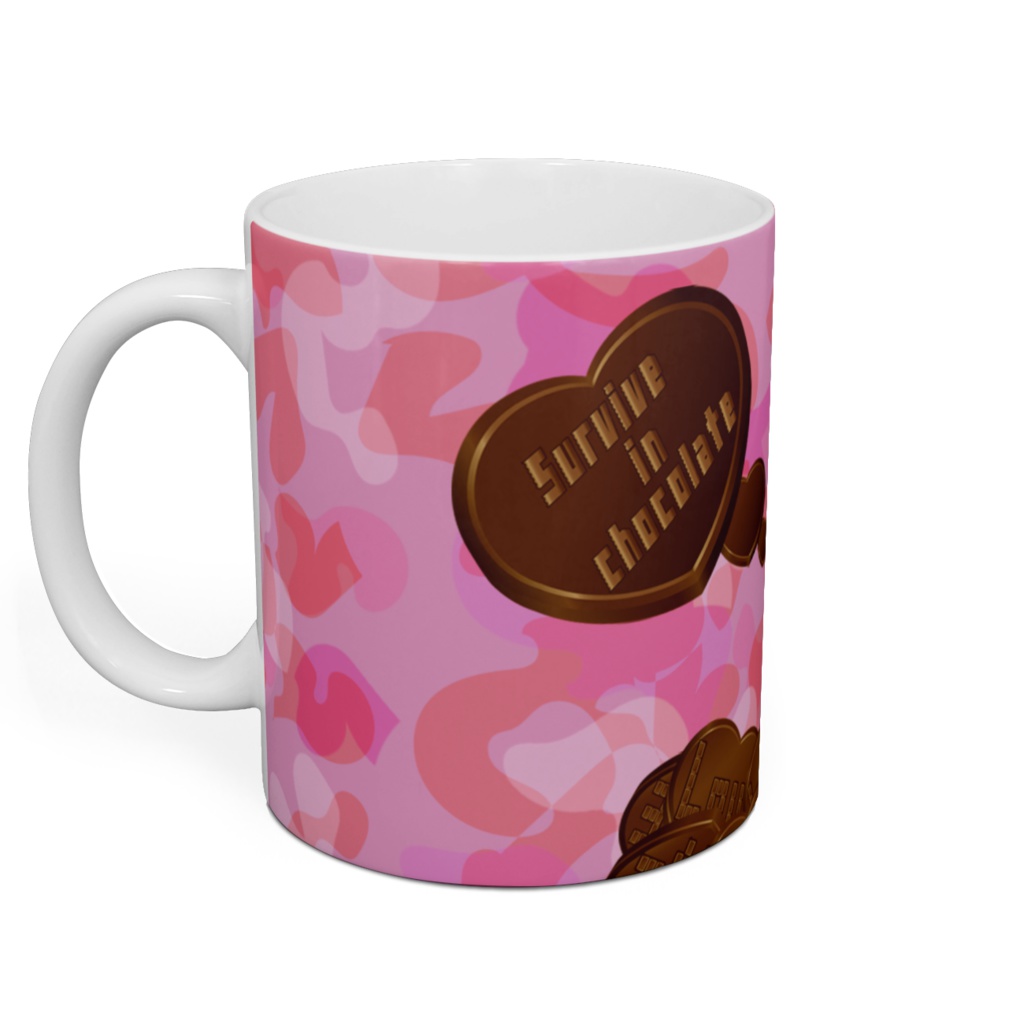 クマチョコ 桃 マグカップ