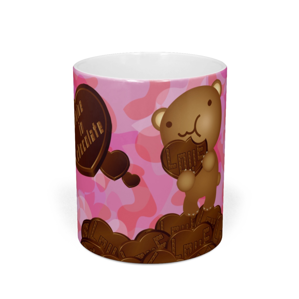 クマチョコ 桃 マグカップ