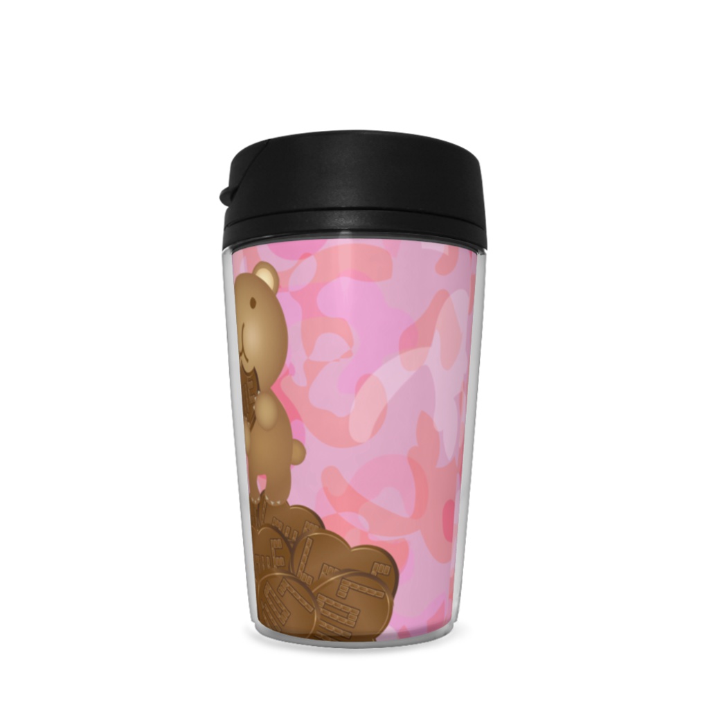 クマチョコ 桃 タンブラー