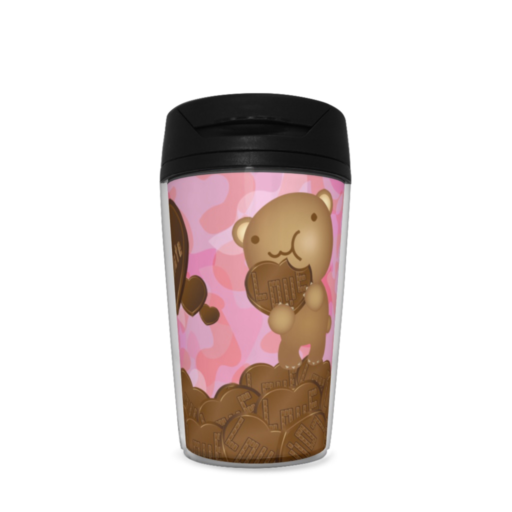 クマチョコ　桃　タンブラー