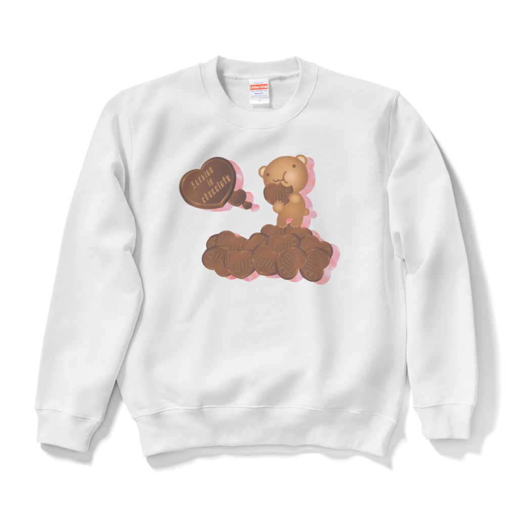 クマチョコ 桃 スウェット