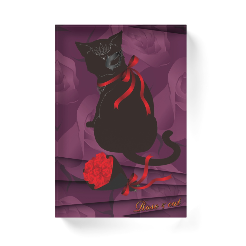 薔薇と猫 LADIES アクリルブロック