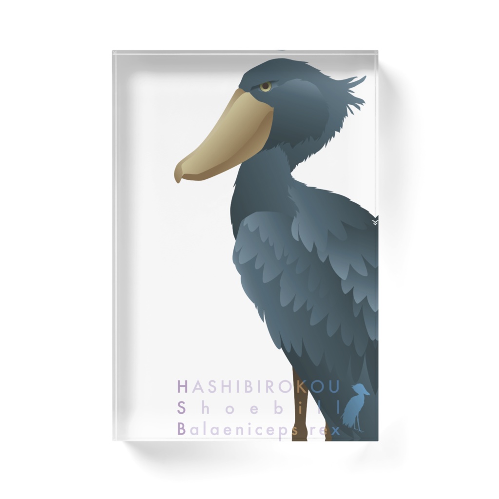 ハシビロコウ(2/5) アクリルブロック