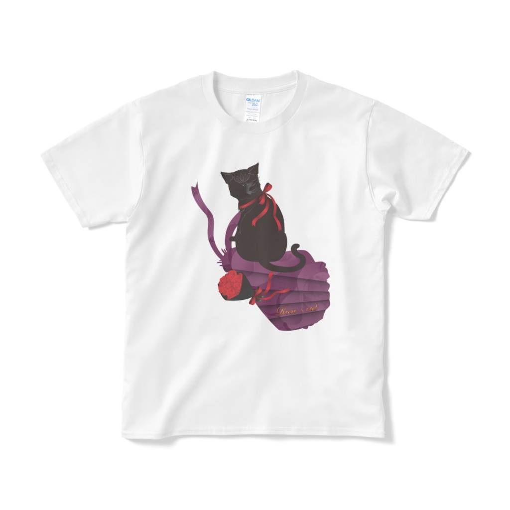 薔薇と猫 LADIES Tシャツ(短納期)