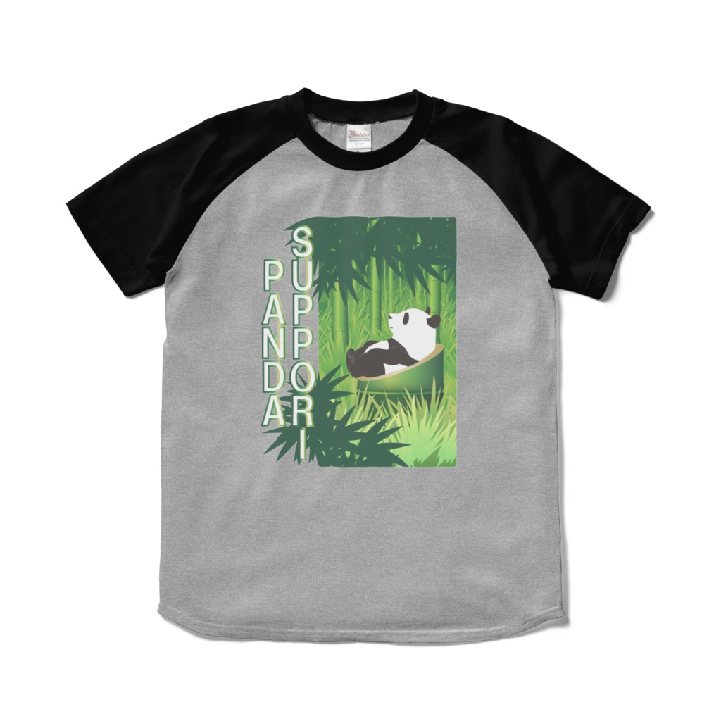 すっぽりぱんだ ラグランTシャツ
