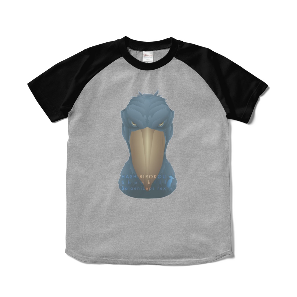 ハシビロコウ(1/5)　ラグランTシャツ
