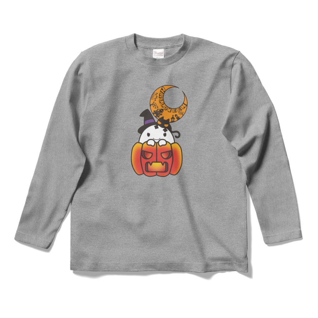カボチャ畑のふわりん Pumpkin ロングスリーブTシャツ