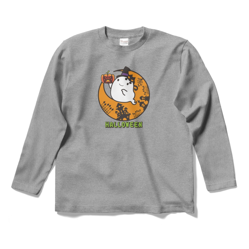 カボチャ畑のふわりん Moon ロングスリーブTシャツ