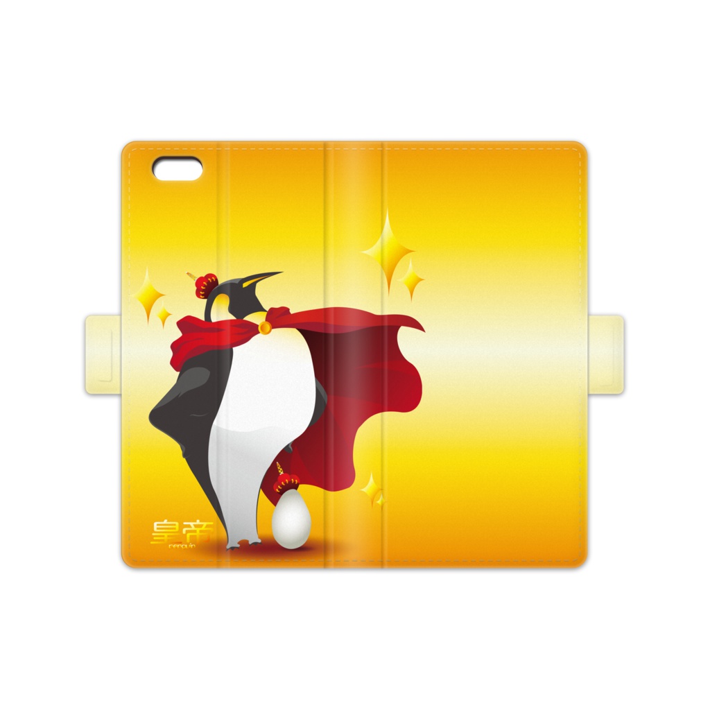 皇帝ペンギン 手帳型iPhoneケース