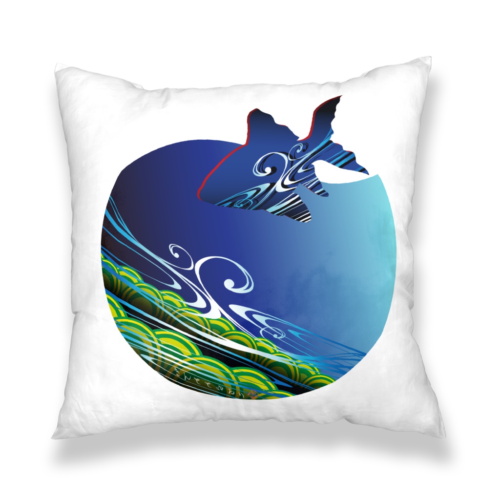 きんととゆるり 紺色 クッションカバー