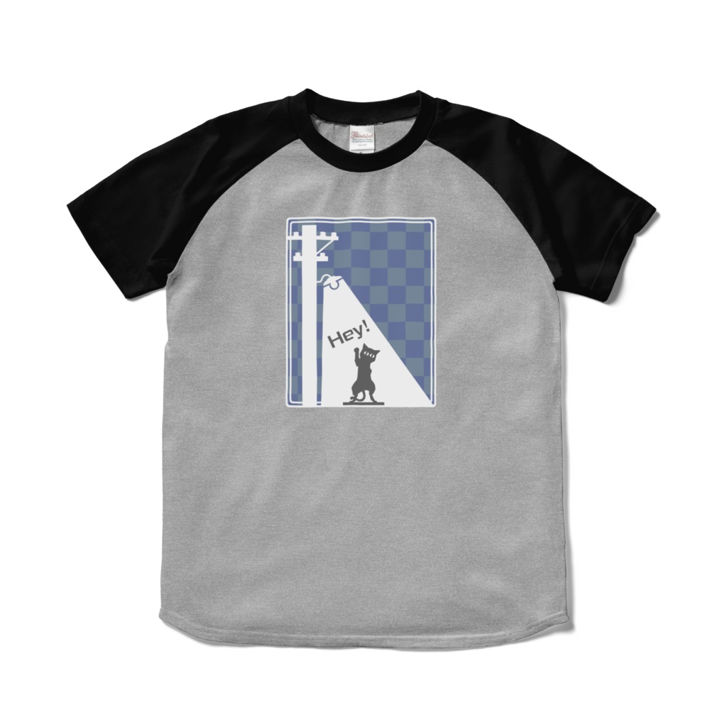 夜猫 ラグランTシャツ