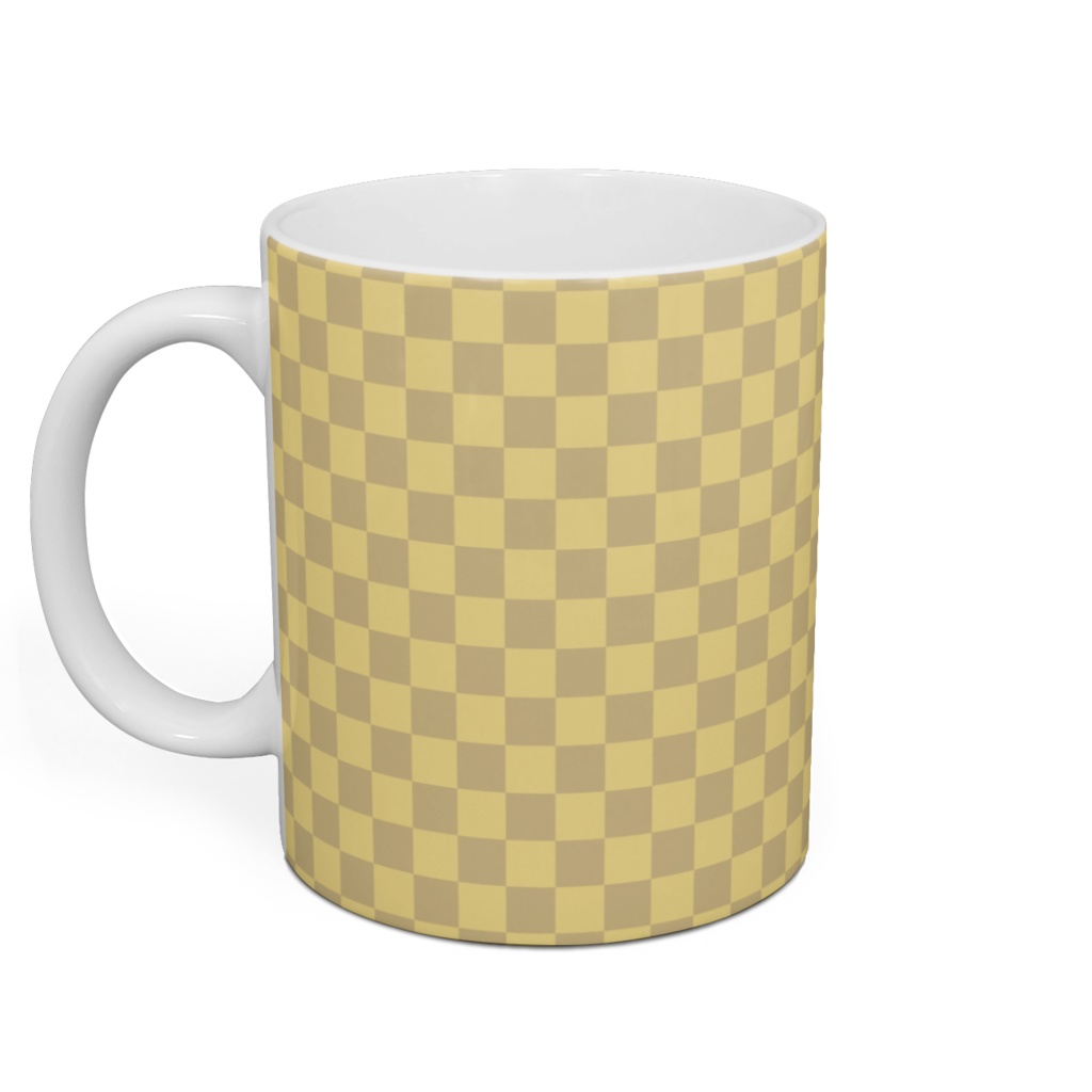 夜猫 マグカップ 市松