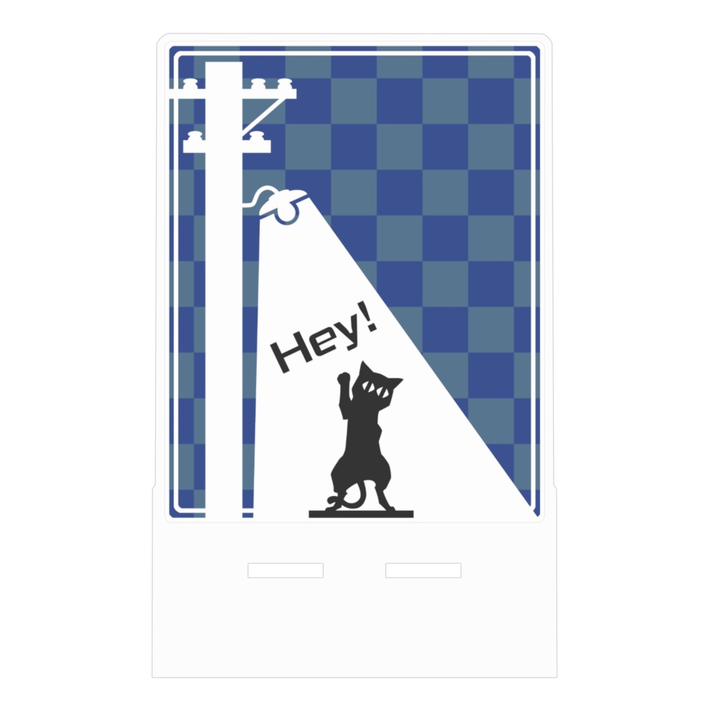 夜猫 アクリルスマホスタンド