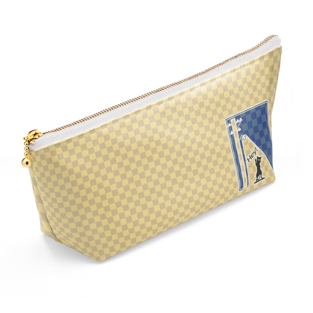 夜猫 ポーチ 市松