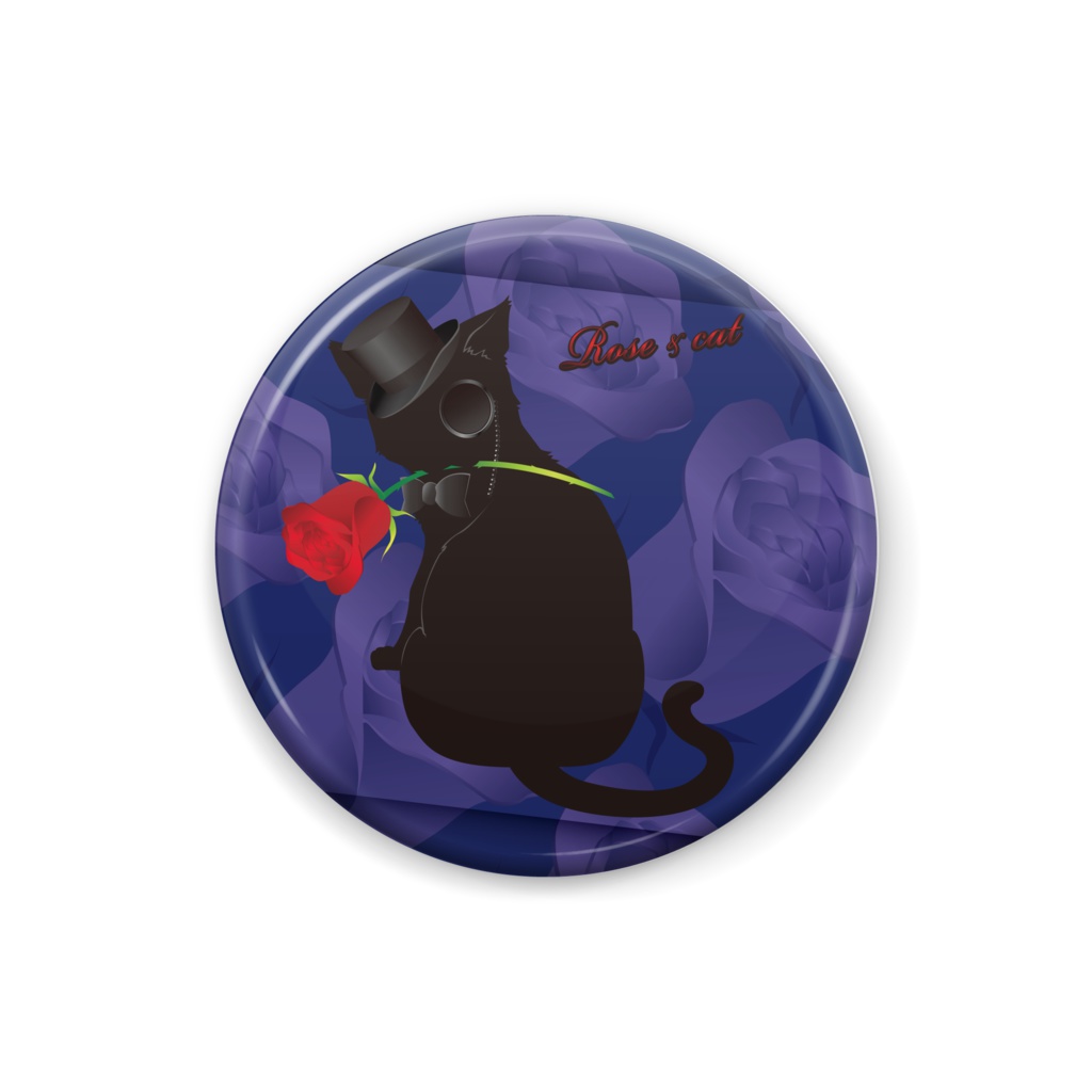 薔薇と猫　GENTLEMEN  缶バッジ