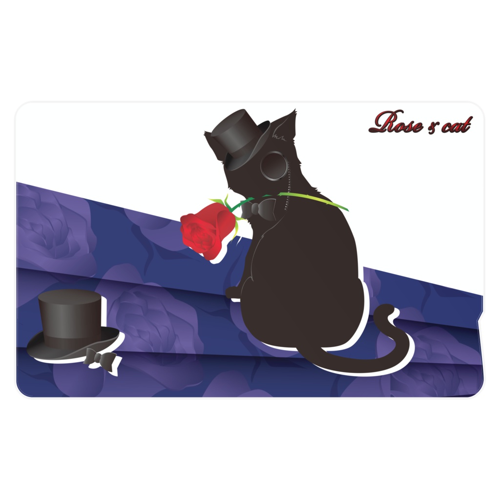 薔薇と猫 GENTLEMEN ICカードステッカー