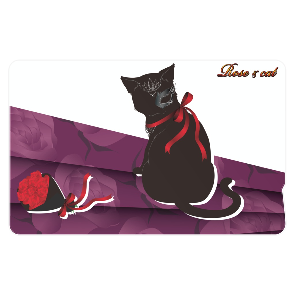 薔薇と猫　LADIES 　ICカードステッカー