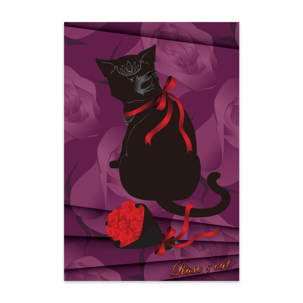 薔薇と猫　LADIES ポストカード(10セット) 