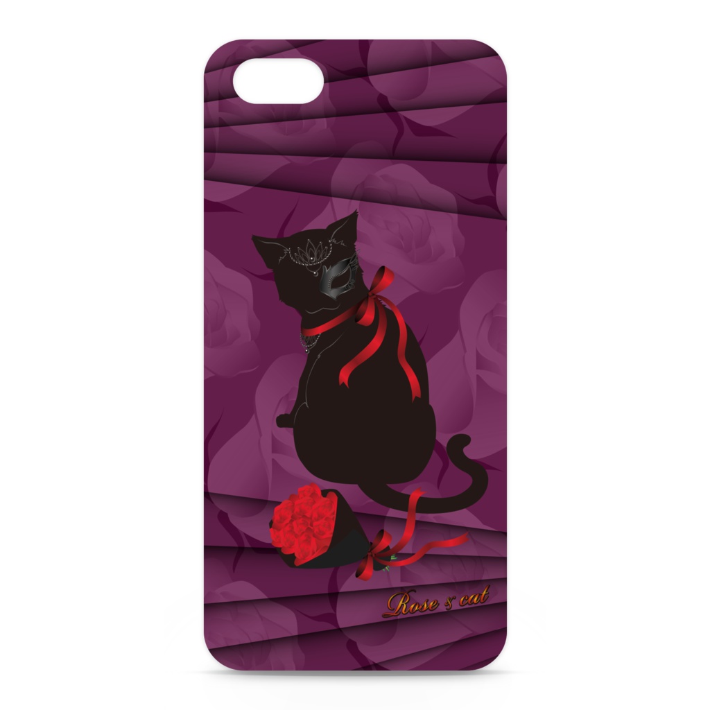 薔薇と猫 LADIES iPhoneケース