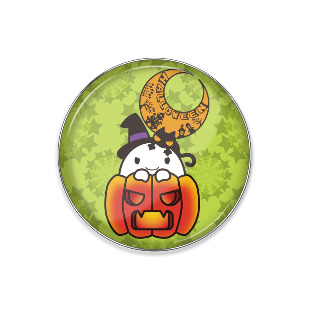 カボチャ畑のふわりん　Pumpkin　ピンバッジ