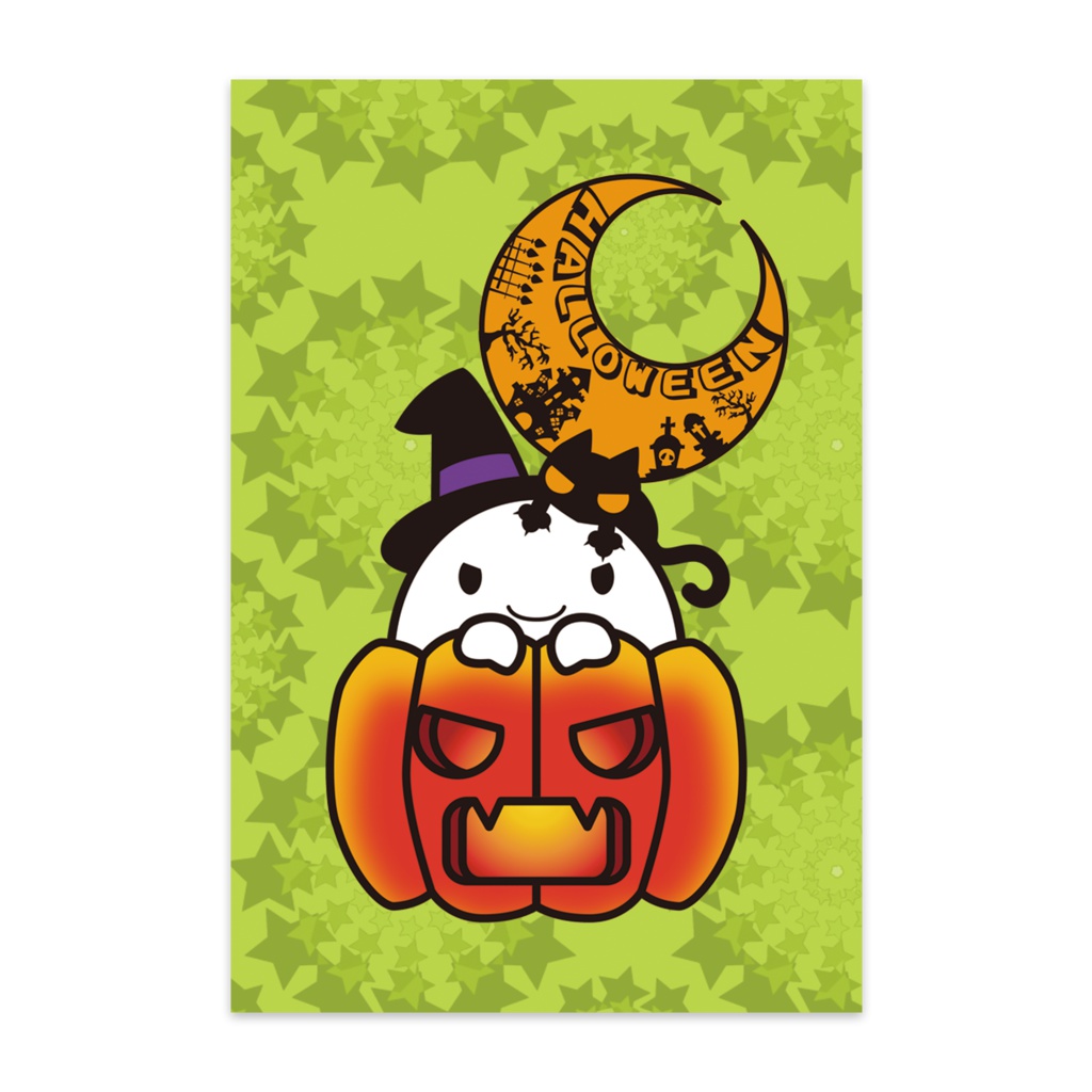 カボチャ畑のふわりん Pumpkin ポストカード(10セット)