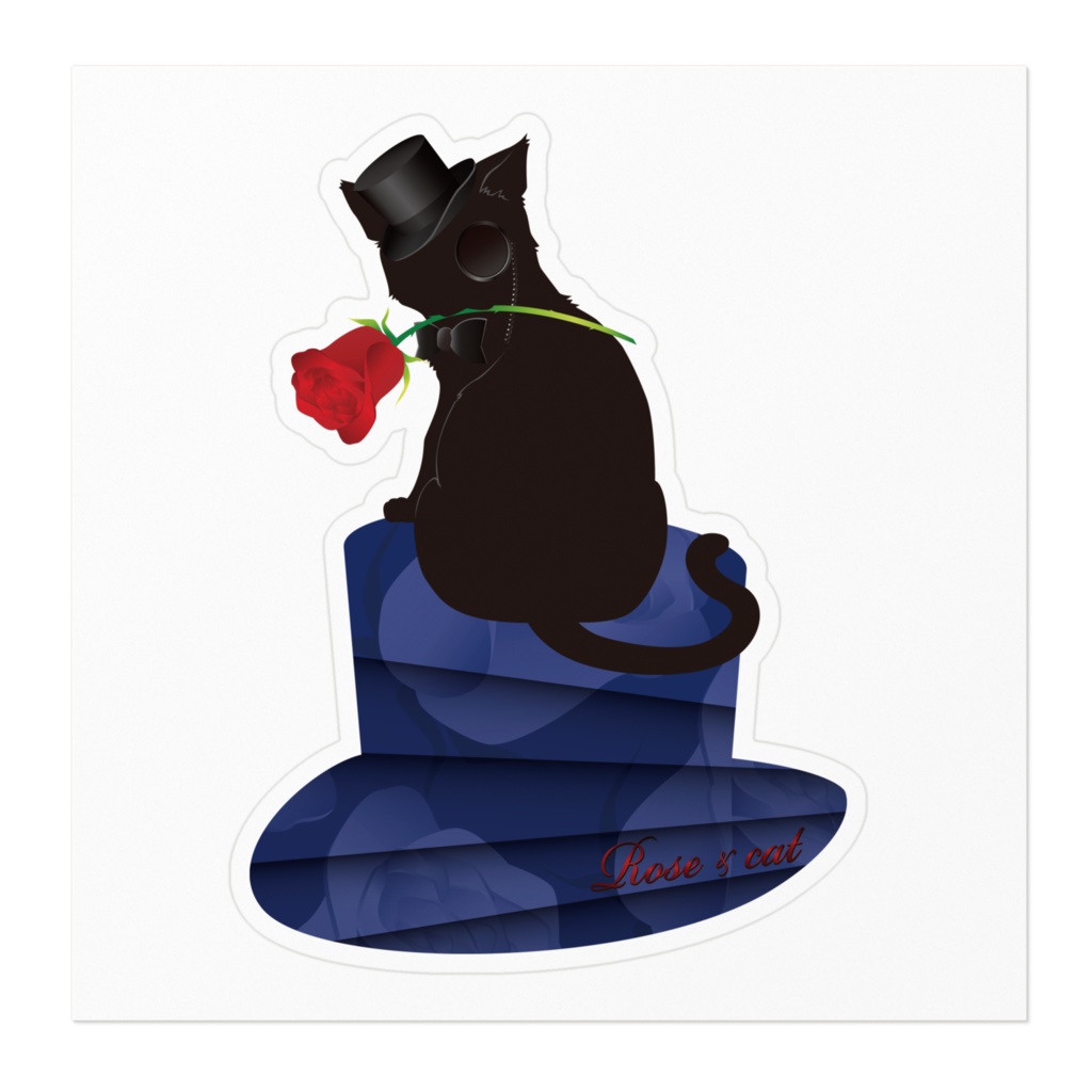 薔薇と猫 GENTLEMEN ステッカー