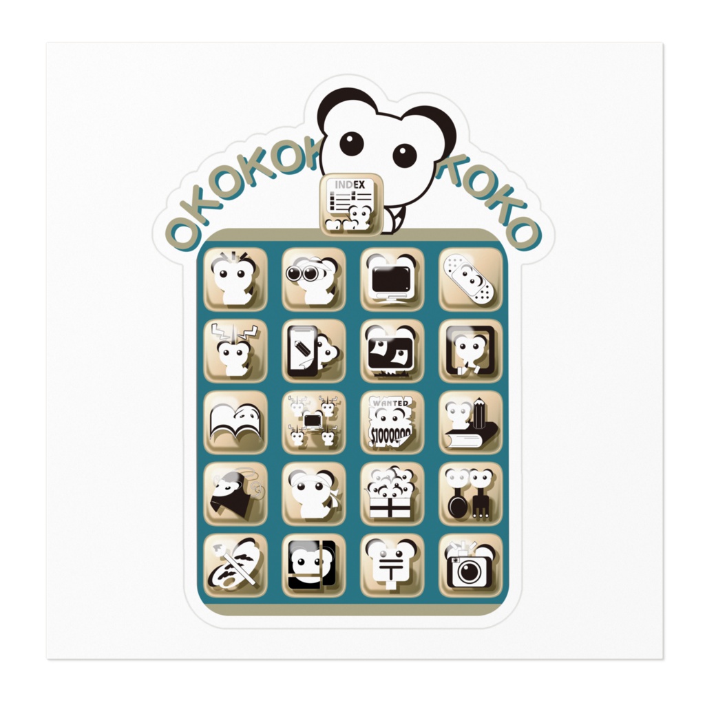 オココアイコン ステッカー