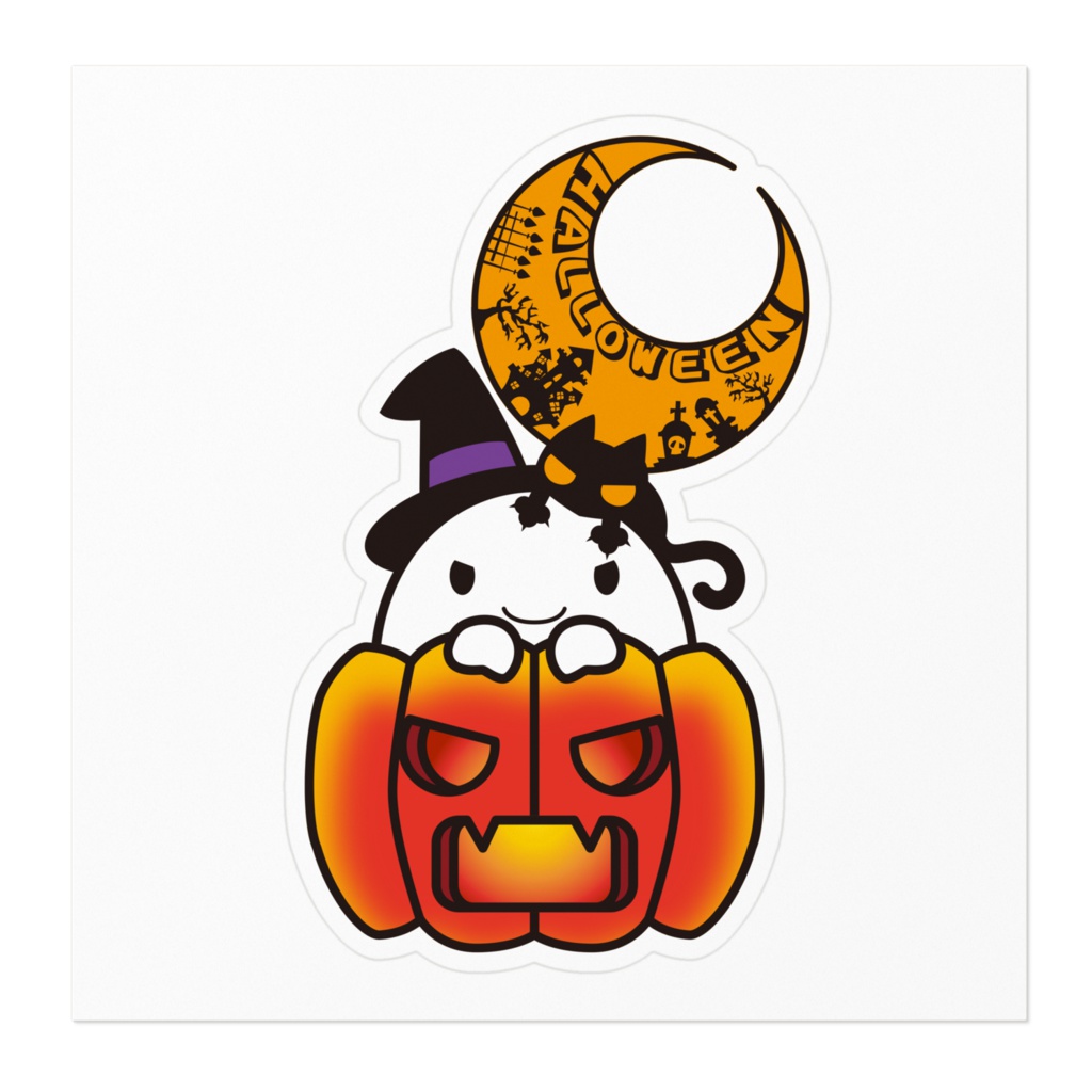 カボチャ畑のふわりん Pumpkin ステッカー