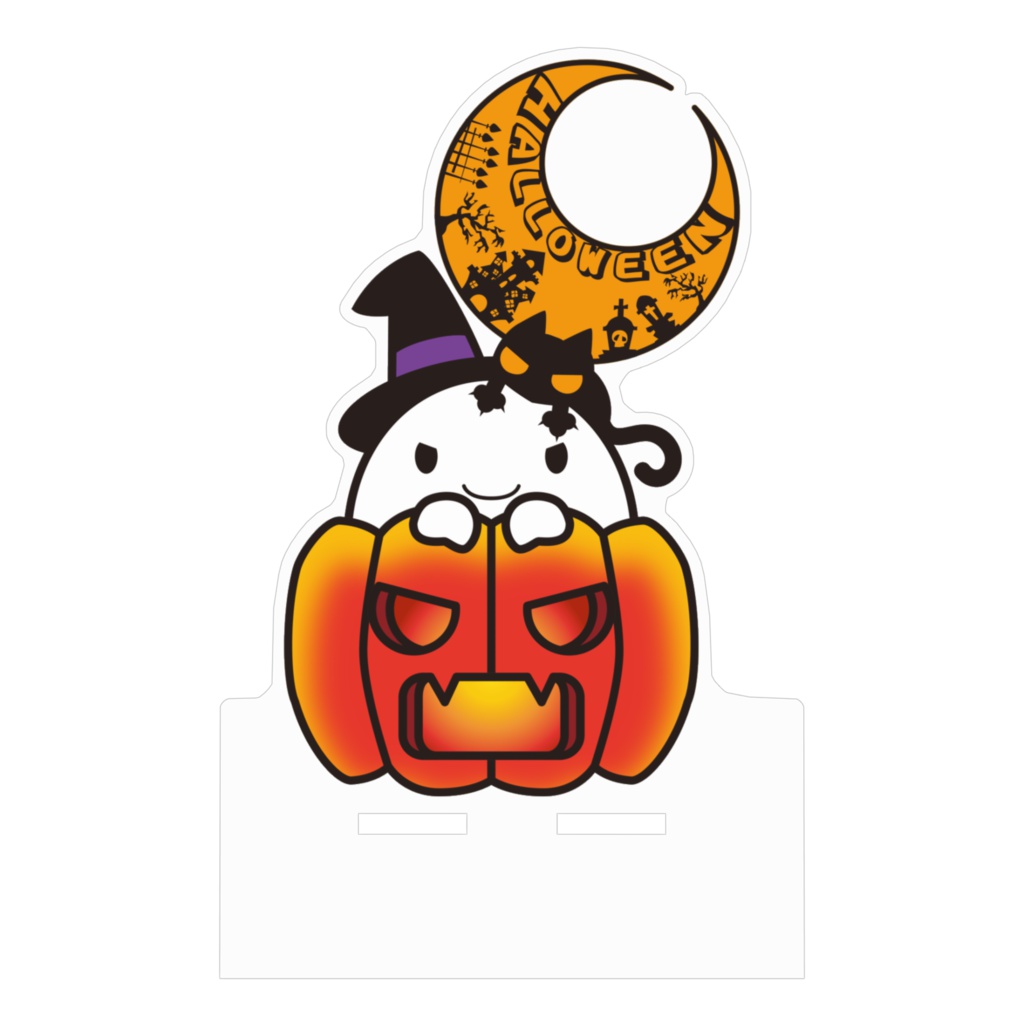 カボチャ畑のふわりん Pumpkin アクリルスマホスタンド
